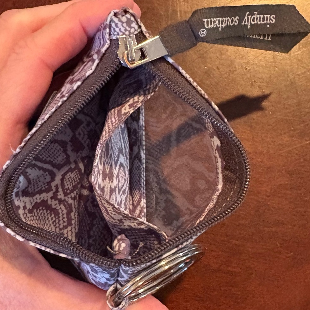 Simply Southern Lavender Snake-Print Wristlet Keyring - Picture 6 of 7